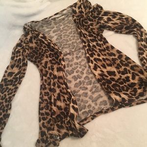 Light leapord print cardigan